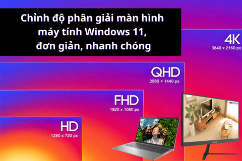 Chỉnh độ phân giải màn hình máy tính Windows 11, Cách đơn giản, nhanh chóng