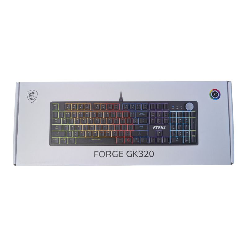 Bàn phím cơ MSI FORGE GK320 – Thiết kế Gaming hiện đại, Switch cơ học Hot-Swap, RGB LED nổi bật