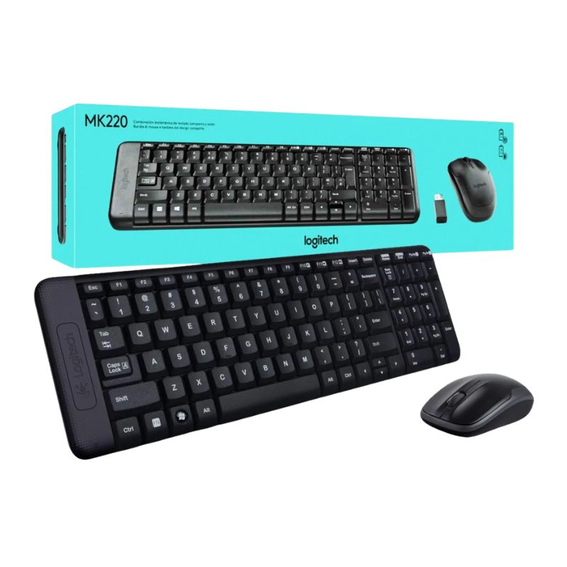 Combo Bàn phím + Chuột không dây Logitech MK220